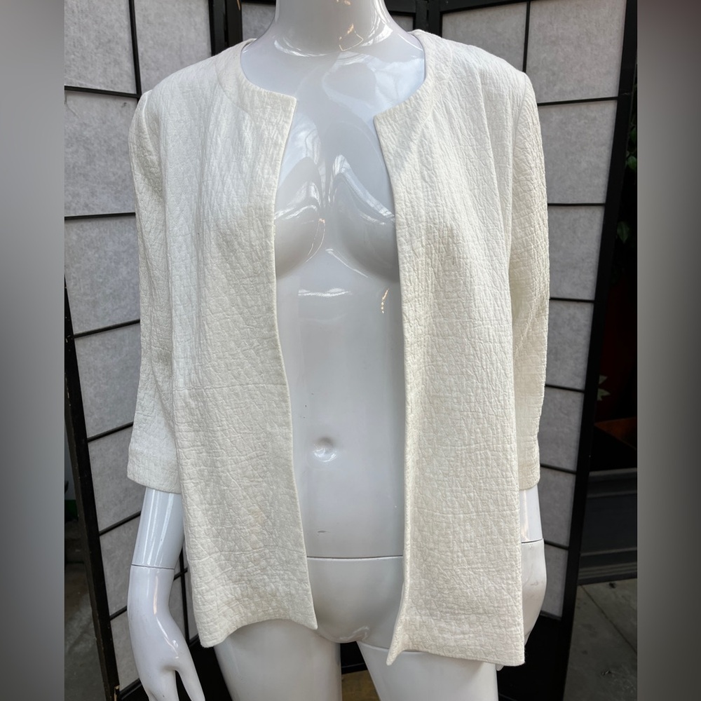 Eileen Fisher Ivory Knit Cardigan